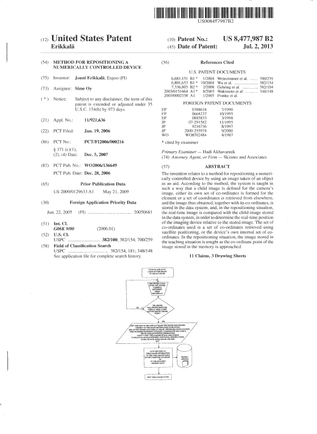 Image of Patent US 8,477,987